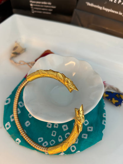 Panchadhatu Singh Bala lion bangle in traditional five-metal alloy - symbol of strength and courage jewelry
