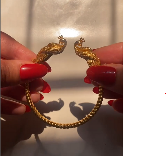 Peacock design Bala bracelet with stunning traditional motifs - bold statement accessory for special occasions
