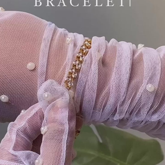 Diana Bracelet elegant gold-toned chain bracelet video showcasing intricate detailing and sophisticated design - luxury jewelry for formal occasions
