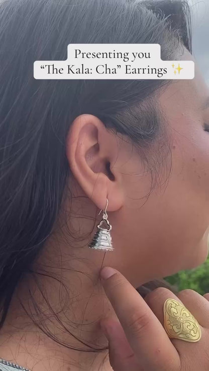 Woman wearing Kala:Cha Earrings
