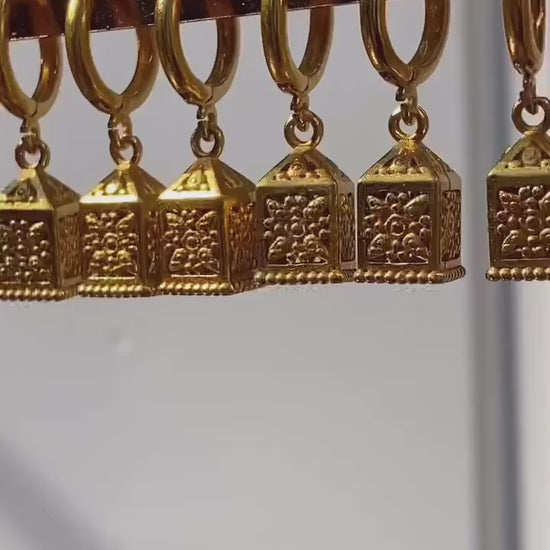 Video of a Lantern Earrings on a stand