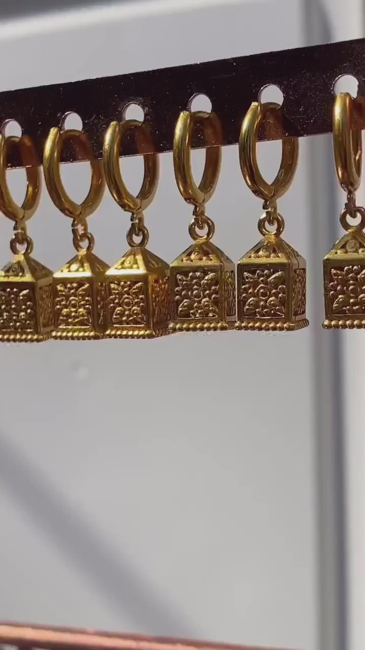 Video of a Lantern Earrings on a stand